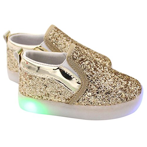 Highdas Kinder LED Licht Schuhe weiche Sohle Prewalker Prinzessin Loafer - 2