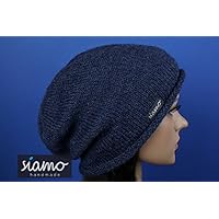 Ganzjahres-Mütze Beanie TALARA 100 % Baby-Alpaka dunkelblau heather Unisex