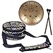 Produktbild Mmbat/Mebite 5,5 Zoll Mini Stahl Zungentrommel Mini 8-Tone C Key Percussion Instrument Hand Pan Drum (mit 1 Knocking Stick + 1 National Style Drum Bag), Gold