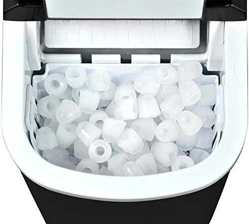 Yahee Edelstahl Eiswürfelmaschine Eismaschine Icemaker Eiswürfelbereiter Schwarz - 5