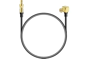 Vecys SMB Kobieta do Mężczyzny MCX AdapterKątowy Kabel MCX Kabel RG174 30 cm 1 Stopa Przedłużacz Anteny