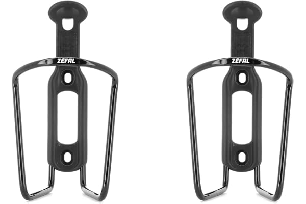ZEFAL Pack Alu Plast 124 - Pack de Deux Porte-Bidons Velo - Porte Gourde en Aluminium pour Tout Type de Velo - Léger et Robuste - Noir
