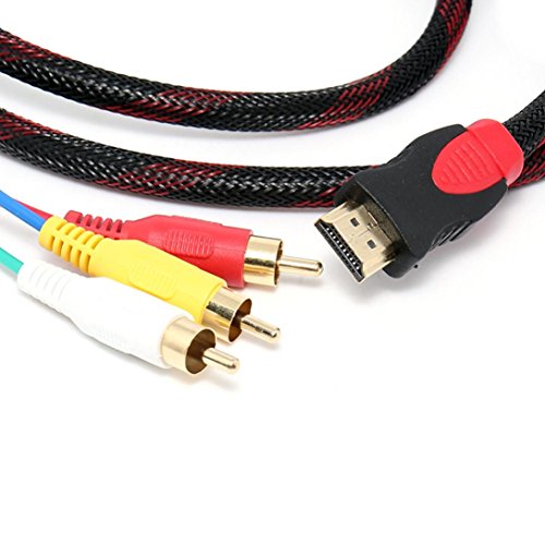 Tefamroe 5ft HDMI männlich, 3 RCA Video Audio AV Kabel Kabel-Adapter für TV HDTV DVD 1080p - 2