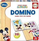 Compuesto por grandes piezas Educa Borrás Disney Dominó de Madera con Motivo de Mickey y Minnie, Color (16037)