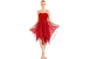 CHICTRY Vestito da Ballo Contemporaneo Danza Lirica Moderna da Ragazza Donna Vestito da Balletto Latino Rumba Samba Leotard Abito da Ballo Ballerina per Performance Dancewear