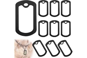 25 Pack Dog Tag Silicone Silencer,DanziX Silicone Rubber ID Tag Protector Silicone Black Tags to Reduce Noise,52 * 31 mm/2.04 * 1.22 Inches
