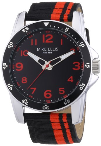 Mike Ellis New York Herren-Armbanduhr XL Analog Quarz Textil M3145/1 Mike Ellis New York Herren-Armbanduhr XL Analog Quarz Textil M3145/1