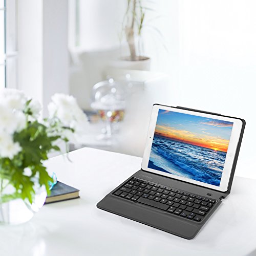 Ganga OMOTON Funda con Teclado iPad 9.7 (2017), 2 en 1 Bluetooth
Teclado con Funda, PU Cuero [Auto Encendido/Apagado] En línea