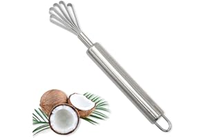 KLOPINXINGH Coconut Grater Stainless Steel Coconut Scraper Coconut Grater Fish Scraper Five-Jaw Coconut Grater Slicer Coconut Meat Removal Kitchen Tool Coconut Planer for Home Kitchen Tool