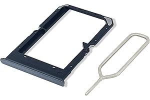 Eonpam SIM Kartenrahmen für (Realme GT 5G) Originale Qualität Ersatz Karten rahmen Inkl SIM Kartenschlitz Pin(Schwarz)