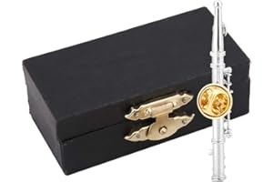 QINLORGO AMONIDA Broche, Broche Instrument de Musique en Forme de Flûte, pour Cadeau d'anniversaire(Argent)