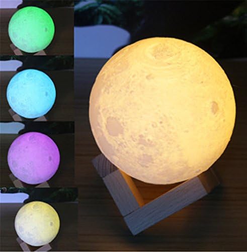 15cm 3D Moon Lamp SHHE USB Rechargeable Colour Changing Table Lamp with Remote Control for Children