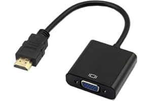 chenyang CY Adaptateur HDMI vers VGA, Adaptateur de câble de convertisseur de Moniteur d'affichage HDMI mâle vers VGA Femelle