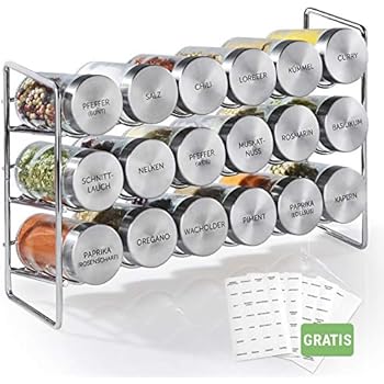 ecooe Bambus Gewürzregal Gewürzständer für Küchenschrank und