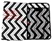 Boo Moi - Baby Changing Mat and Mini Bag - Nappy Changing Station - Travel Mat - Mini Bag. Black and White Chevron Design. Lightweight, Waterproof and Durable. Wipe Clean, Cushioned Changing Pad. Wide Padded Change Pad