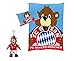 Produktbild Geschenk-Set FC Bayern München Kinder Bettwäsche Berni plus Maskottchen BERNI mit Sauger für Kinder, Auto oder Fenster