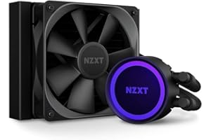 NZXT Kraken 120 - RL-KR120-B1 - Raffreddatore a liquido per CPU AIO RGB - Silenzioso ed efficace - Funzionamento silenzioso - LED RGB ad anello - Ventole del radiatore Aer P 120 mm (incluse) - Nero