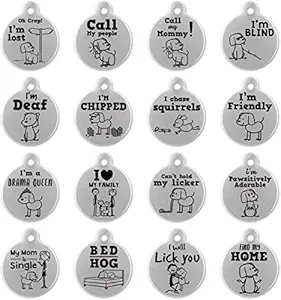 Banjara Hills Silver Stainless Steel Personalized Metal Tag for Pet Dog and Cat (Silver)