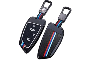 OTMIK In Lega di zinco Della Copertura di Chiave Dell'automobile Custodie misura per b-m-w X1 X3 X4 X5 F15 X6 F16 G30 7 Serie G11 F48 F39 f30 118i 218i 320i Portachiavi Accessori (Nero 4 Bottoni B)