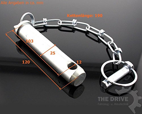 Oberlenkerbolzen mit Kette (Kat.2 Ø25.4 L. 136mm) - 2