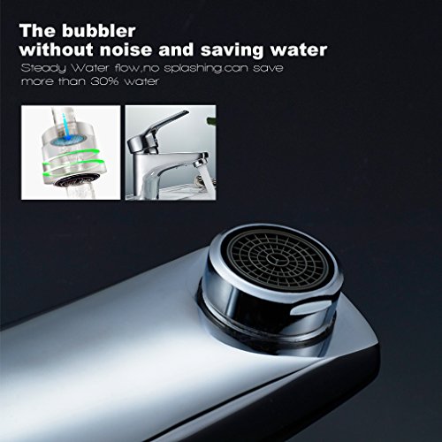 Waschbeckenarmatur Wasserfall Wasserhahn Kupfer Waschtischarmatur Spültisch Armatur für Bad oder Küchen Chrom - 5