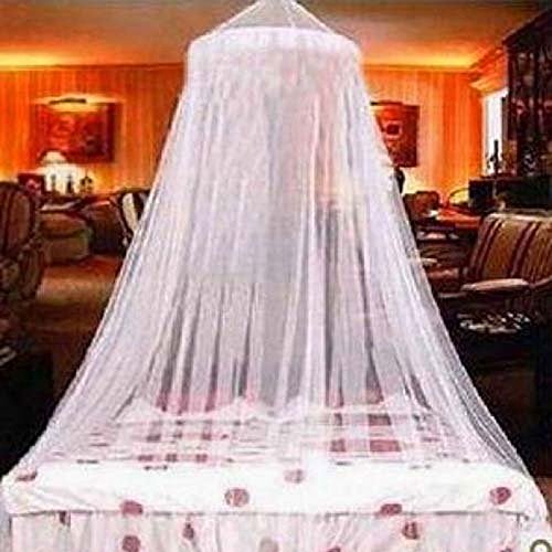 Leegoal White Elegant Lace Bed Canopy Mosquito Net