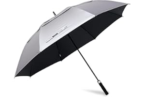 G4Free Parasol golfowy 137/152 cm, duży, wiatroszczelny, ochrona przed promieniowaniem UV, automatyczny, otwierany, podwójny, wentylowany parasol przeciwsłoneczny dla mężczyzn i kobiet