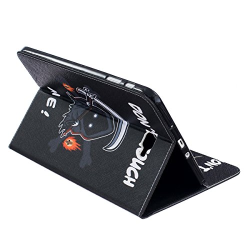 Samsung Galaxy Tab A 10.1 Hülle Case,Samsung Galaxy Tab A 10.1 T580 Ledertasche Smart Cover,Ekakashop Ultradünn Bunt Tod Muster Painting PU Leder Schale Ständer Schutzfolie Schutzhüllen Flip Cover Tasche TPU Innere Hülle Silikon Back Case Etui mit Magnetverschluss Wallet Kreditkarte Card Holder Slot für Samsung Galaxy Tab A 10.1 T580 T585 + 1x Kostenlos Ständer (Farbe zufällig) - 5