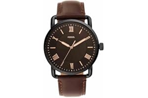 FOSSIL Copeland Watch for Men, Quartz Three-Hand Movement with Leather Strap