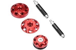 KIMISS Motorcycle Frame Hole Decorative Cap Cover for Kawasaki Z1000 1000 Z1000S Z1000SX(Red)