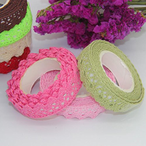 Cosanter 4 Rollos DIY Encaje Cinta Decorativa para Novia Nupcial de Boda para Decoraci  n Manualidades Bricolaje DIY Borde Festoneado Color al Azar