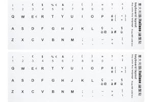 LUCOCIA 2PCS Adesivi Universali per Tastiera Italiano, Adesivi di Ricambio per Tastiera per Computer Portatile, Tastiera per Desktop, Notebook, Tastiera, Adesivo con Alfabeto