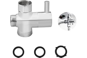 KEWEIDING 3 Way Shower Diverter Valve, G1/2 and G3/4 outlets Bathtub & Shower Diverter Valves for Handheld Shower Head and Fixed Spray Head