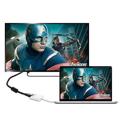 usb-c Digital AV Multiport Adapter, wesimi USB 3.1 der U89 zu HDMI Adapter 4 K | USB 3.0 Hub mit 1 Lade Port für Apple New MacBook, Google Chromebook Pixel (Silber) - 4