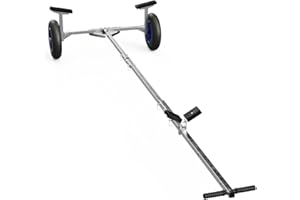 SUPROD TR350-B-LU Folding Boat Trolley Hand Trailer for Inflatable Boats, 350mm Air Diameter, Black/Blue