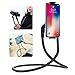 Price comparison product image MoKo Cell Phone/Tablet Holder, Hanging on Neck Universal 360 Degree Flexible Rotating Mount, Long Metal Arms Lazy Bracket Fit 4" - 10.5" Smartphones and Tablets, Fit iPhone X/Xs/ Xs Max/XR, Black