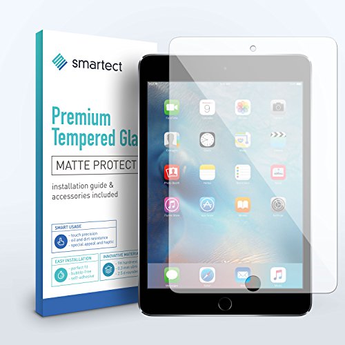 smartect® [2x MATT] Panzerglas Displayschutzfolie für Apple iPad mini 4 aus gehärtetem Tempered Glass • Gorilla Glass mit Härtegrad 9h • 0,33mm Ultra-Dünn • Abgerundete Kanten (2.5D) • Anti Fingerabdruck - 2