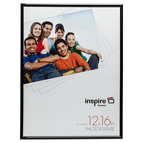 Inspire For Business Backloader BLR1216BK - Marco de Fotos con Certificado de Carga Trasera (30 x 40 cm), Color Negro