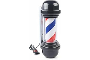 BAZARGAME 20" Barber Pole Barber Barber Barbero Barra con lámpara LED Peinado poste giratorio luz para Peluquería Peluquería