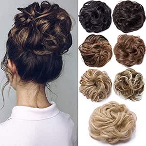 hair extensions haarverlangerung haarteil haargummi hochsteckfrisuren unordentlicher dutt gewellt ombre dunkelschwarz amazon de beauty