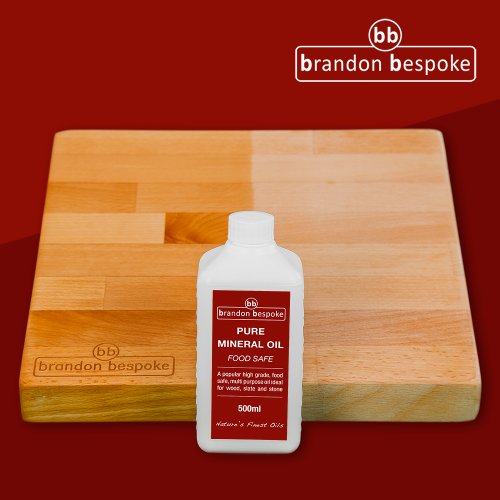 Reines Mineralöl – Schneidebrett Öl – Holz, Schiefer oder Stein – 500ml (lebensmittelecht) - 2