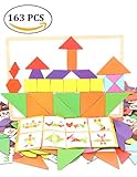 163 Stück Magnetisches Holzpuzzle, Doppelseitige Puzzle aus...