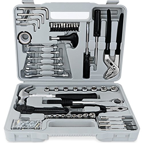 Deuba® Werkzeugkoffer 141 tlg Werkzeugset Werkzeug Werkzeugkasten Werkzeugkiste Knarre - 2