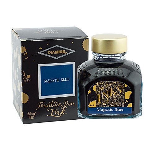 diamine Ink, Majestic Blue, Azul, Azul, De Tinta en cristal de tinta, 80 ml