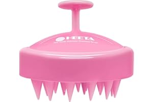 ‎HEETA HEETA Kopfhaut Massagebürste für Nasses und Trockenes Haar Sanft Kopfmassage Bürste, Shampoo Haarbürste mit Weichem Silikonkopf für Peeling und Kopfmassage-Rosa