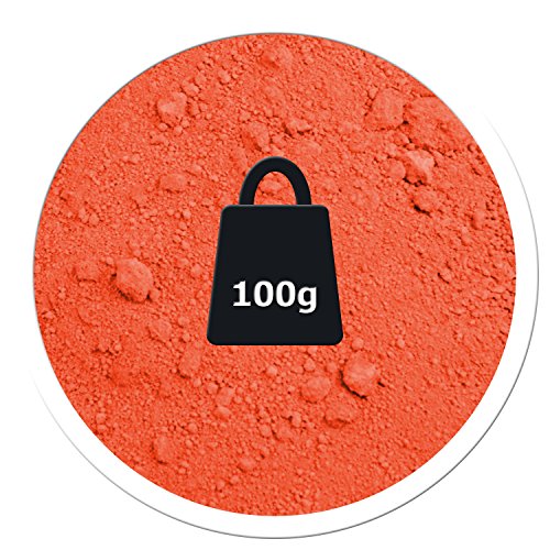 Pigmentpulver, Eisenoxid, Oxidfarbe - 100g (25,90€/kg) im Beutel Farbpigmente, Trockenfarbe für Beton + Wand - Farbe: rot/ziegel