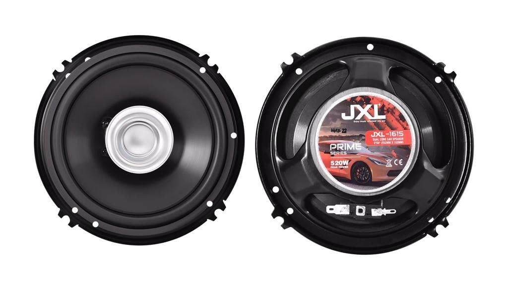 JXL 1615-6 inch Dual Cone Car Speaker Dual Cone 520W Coaxial Car Speaker (520 W)