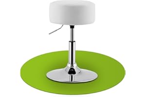 ‎JUSKYS Juskys Schminktisch Hocker Tonia, Sitzhocker rund ? 33 cm & höhenverstellbar 49-64 cm, ergonomischer Polsterhocker mit Kunstleder-Bezug in Weiß