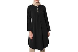 RISAHO Damen Kleid Muslimisches Muslimische Robe mit Hijab Muslimisches Kleid Mit Kapuze Robe Einfarbig Gebet Abaya Kleid Islamischer Naher Osten Dubai Türkei Arabische Muslim Kaftan Kleid Für Ramadan