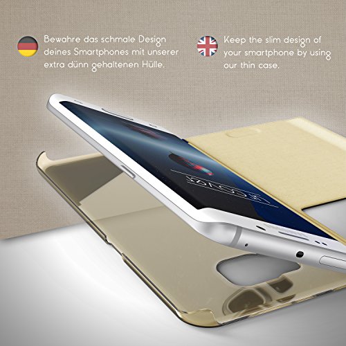 URCOVER Samsung Galaxy S6 Edge Plus Carcasa Protectora Plastico TPU en Champa a Oro Funda con Ventana Flip Case Wallet Cover Estuche Smartphone reviews URCOVER Samsung Galaxy S6 Edge Plus Carcasa Protectora Plastico TPU en Champa a Oro Funda con Ventana Flip Case Wallet Cover Estuche Smartphone